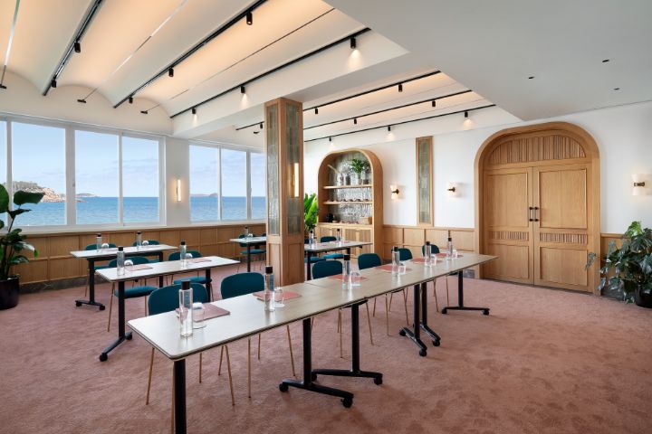 Hotel Riomar workshop room with sea views — Learn AI Ibiza venue in Ibiza
